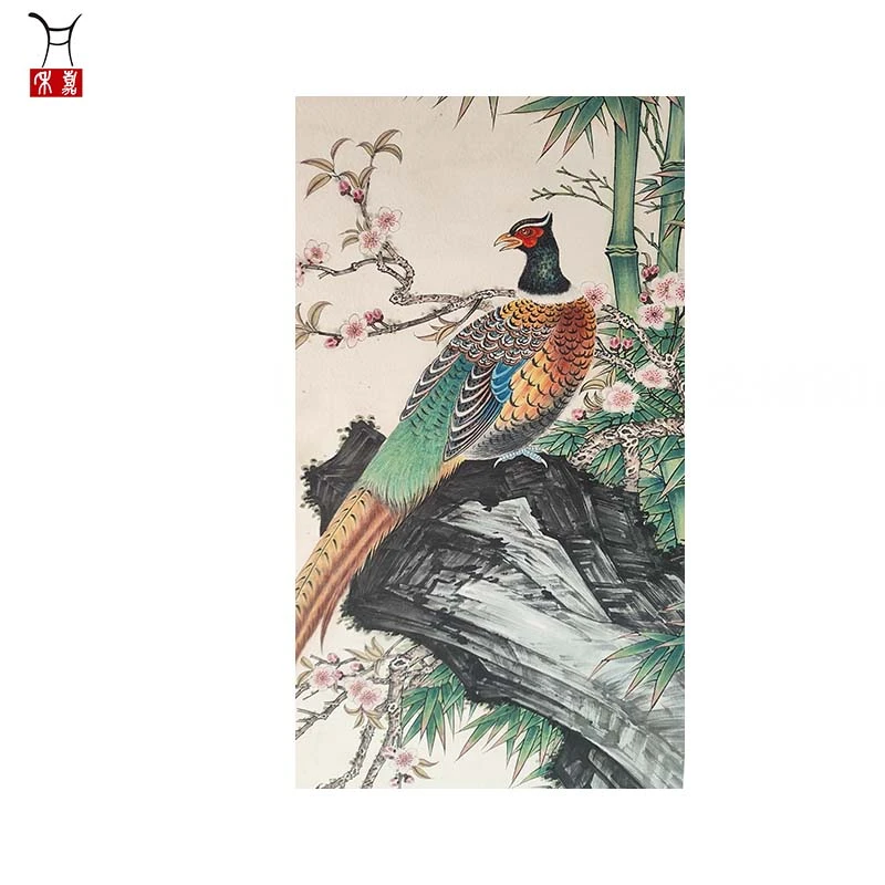 L1065花鸟立轴90x49/4平尺