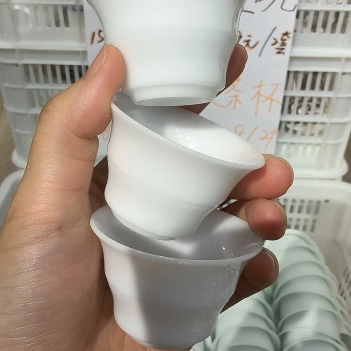 冰种微瑕专场竹节杯三个35