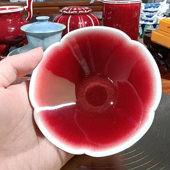 景德镇纯手工郎红斗笠