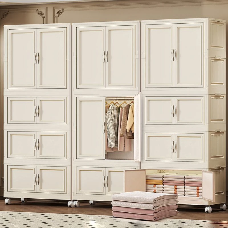 宝宝衣柜儿童衣服收纳柜简易婴儿小衣橱塑料储物柜免安装置物柜子