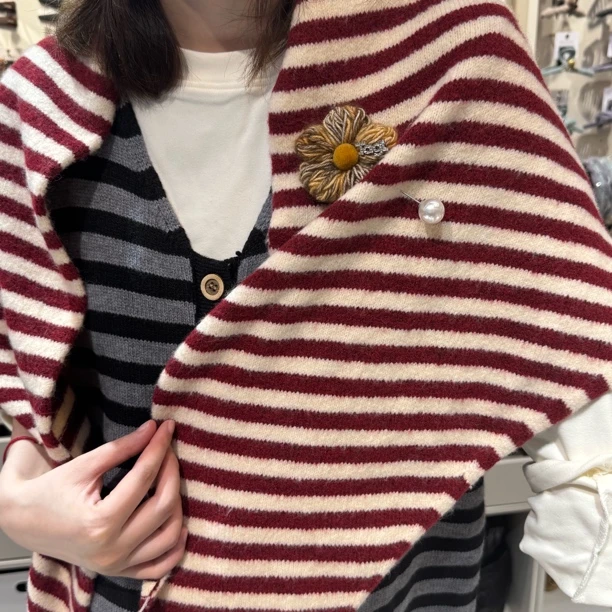 非金属布艺胸针 2079-花花胸针一个双色按色拍