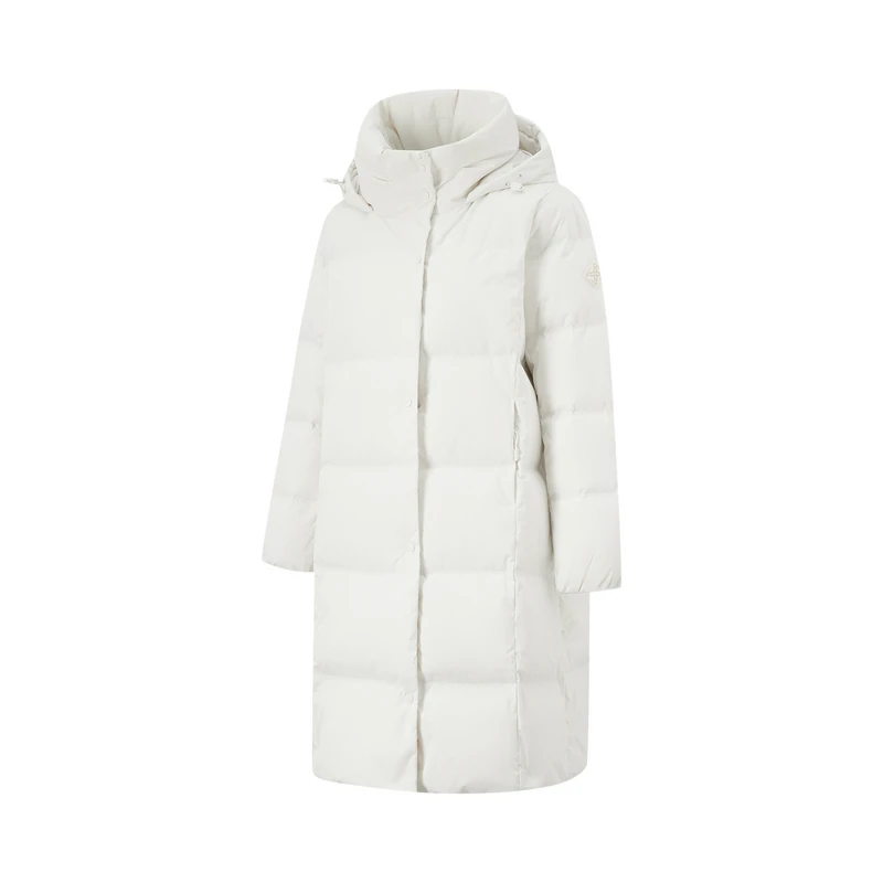 李宁女子长款羽绒服2024冬季健身系列时尚保暖羽绒服AYMU522-B品