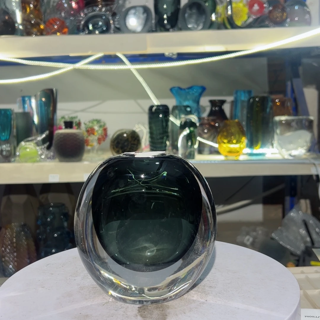 高 14 轻奢琉璃花器福利正常手工痕迹