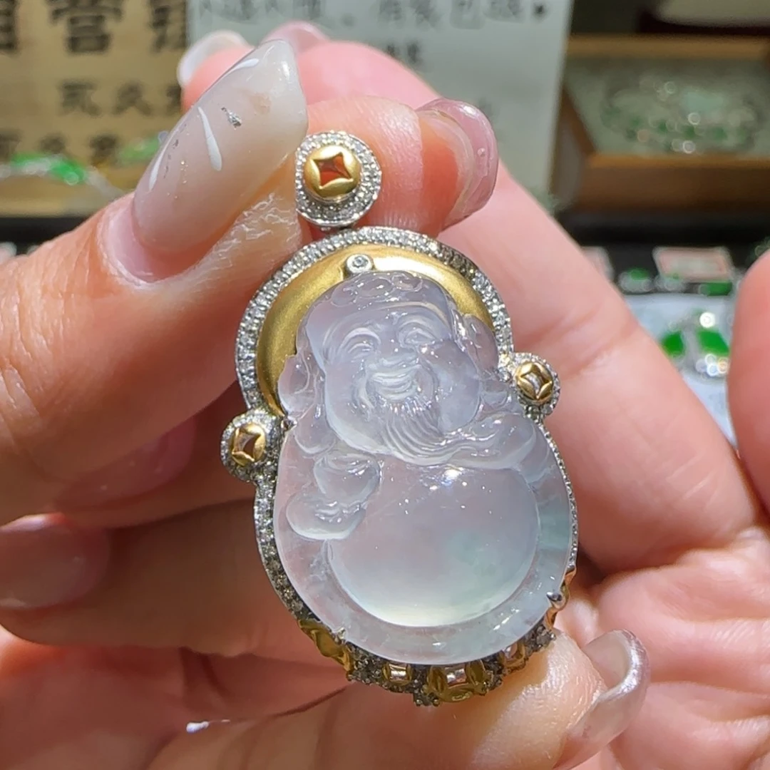 【闪购商品】翡翠颈饰18K金镶嵌缅甸