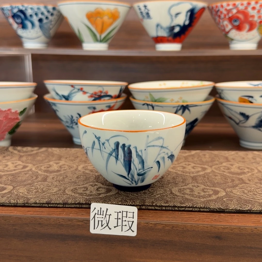 釉下彩纯手绘微瑕