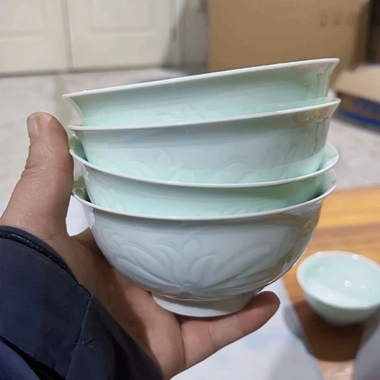 陶碗景德镇瓷器精品碗4.75寸4个
