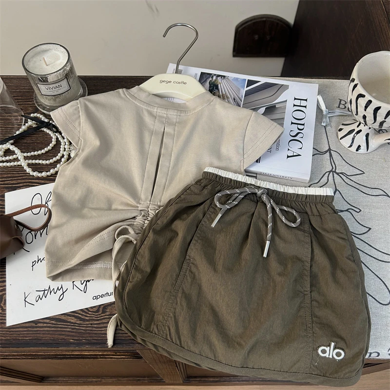 女童夏装套装2025新款洋气韩版女宝宝时髦夏季两件套CC195