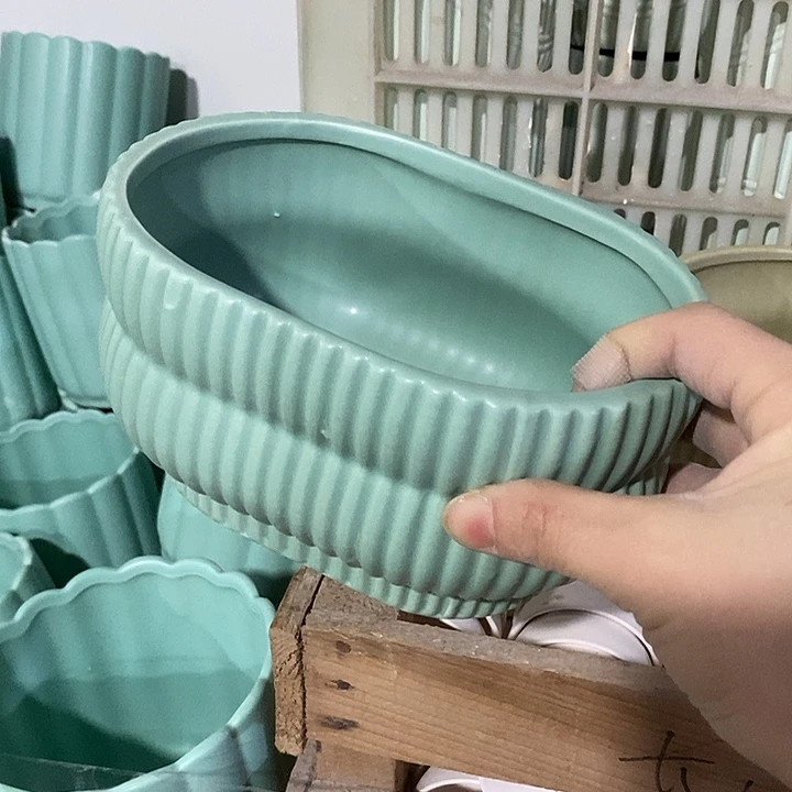 摆件陶陶盆有孔 瑕疵介意勿拍