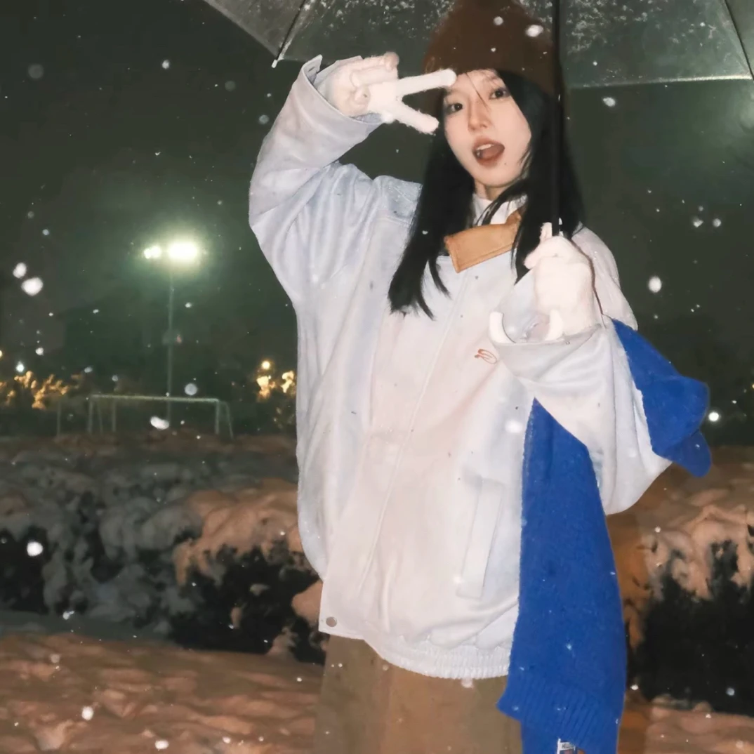 太好看了吧！复古美式宽松短款街头翻领夹克棉服外套 默认微瑕