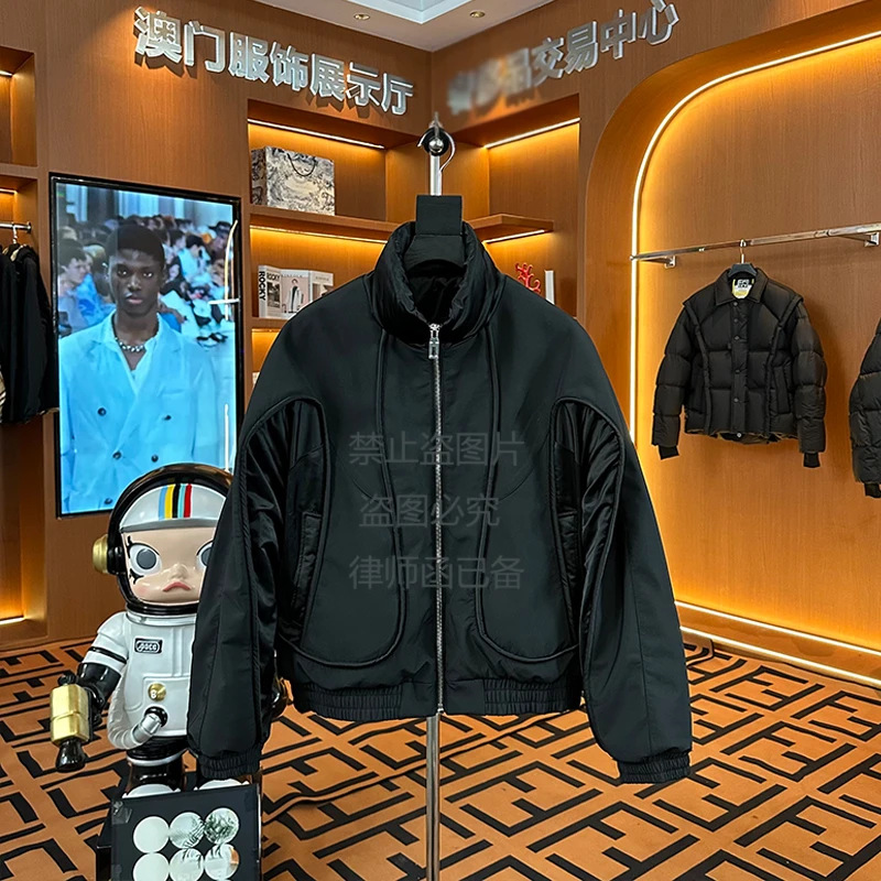 2025SS立领款白鸭绒羽绒服YR6066【缎面拼接式羽绒服】外套（11）