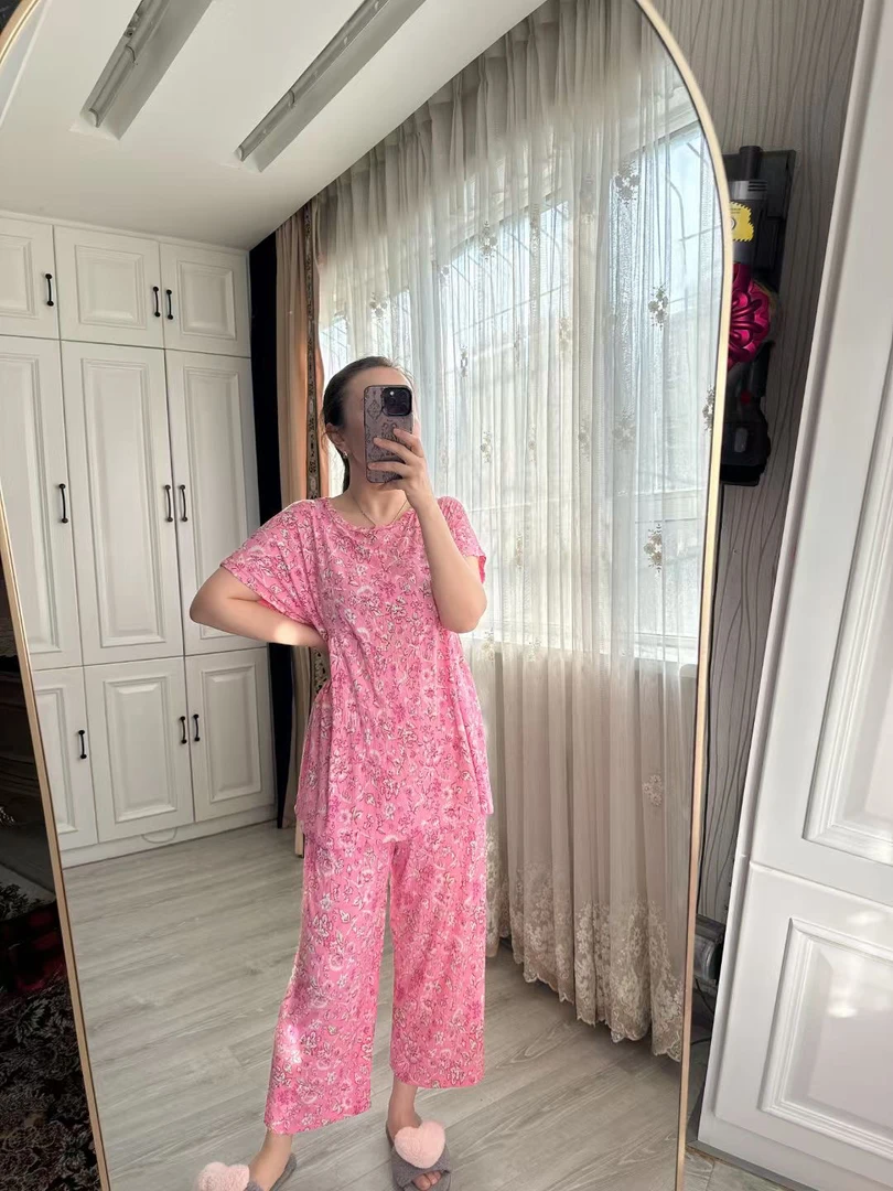 新疆包邮乌市发货 大码短袖家居服