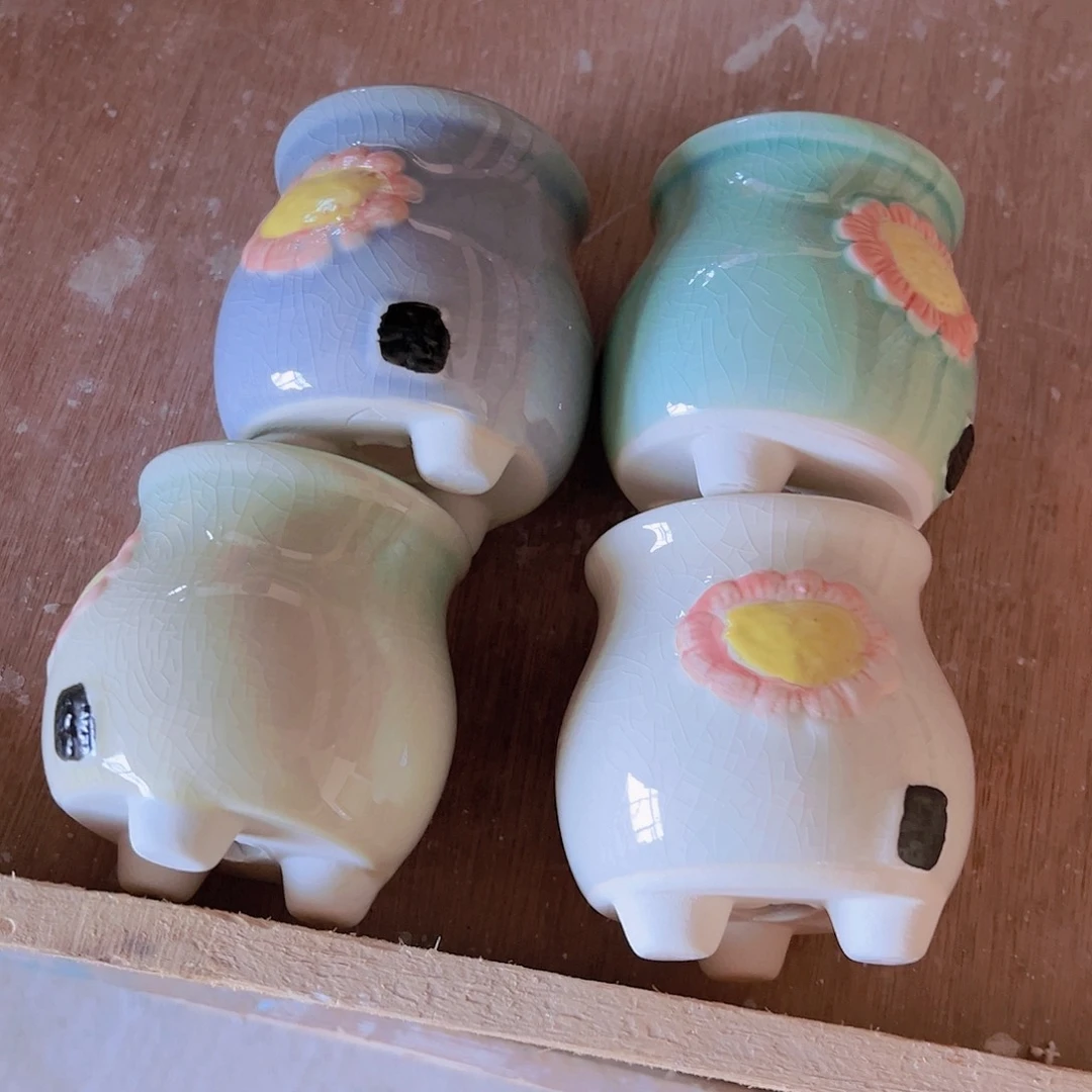 红陶陶瓷花盆单场满12包邮