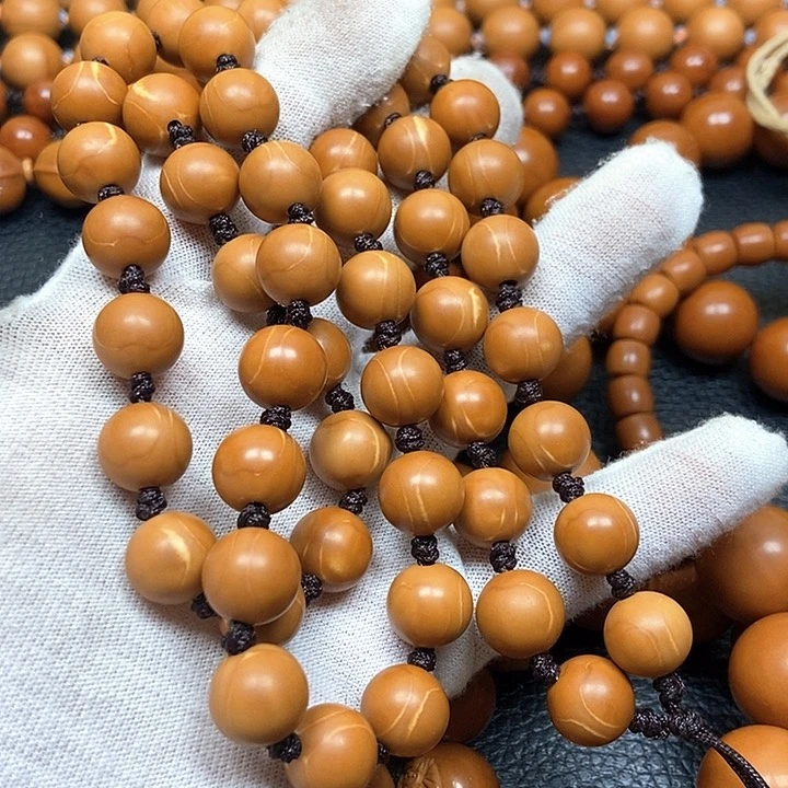 橄榄核正圆光珠脖挂1.2