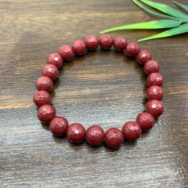 含辰砂工艺品精品紫金砂8mm女士切面款手链