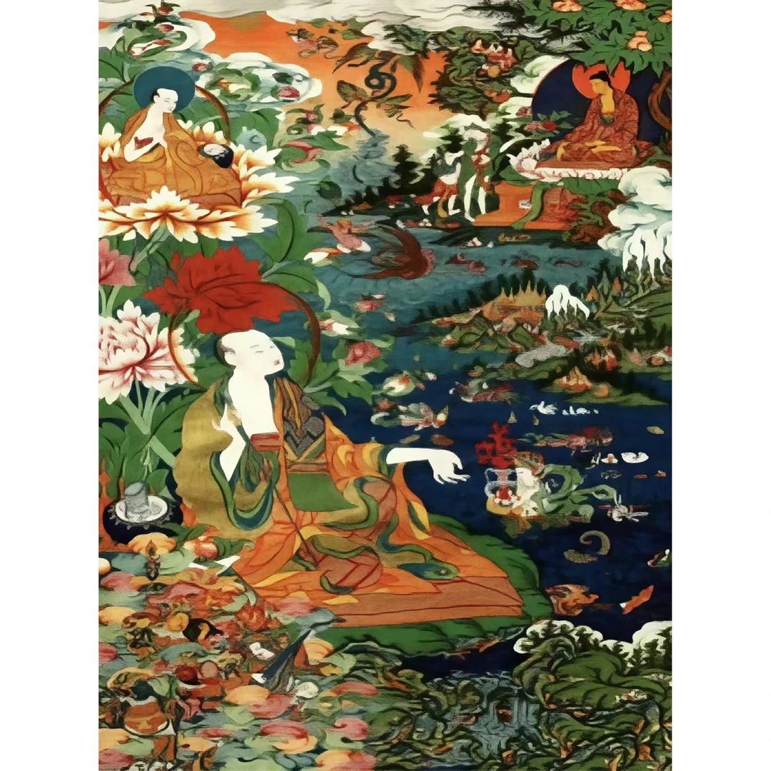 唐卡的米拉日巴尊者TK16030