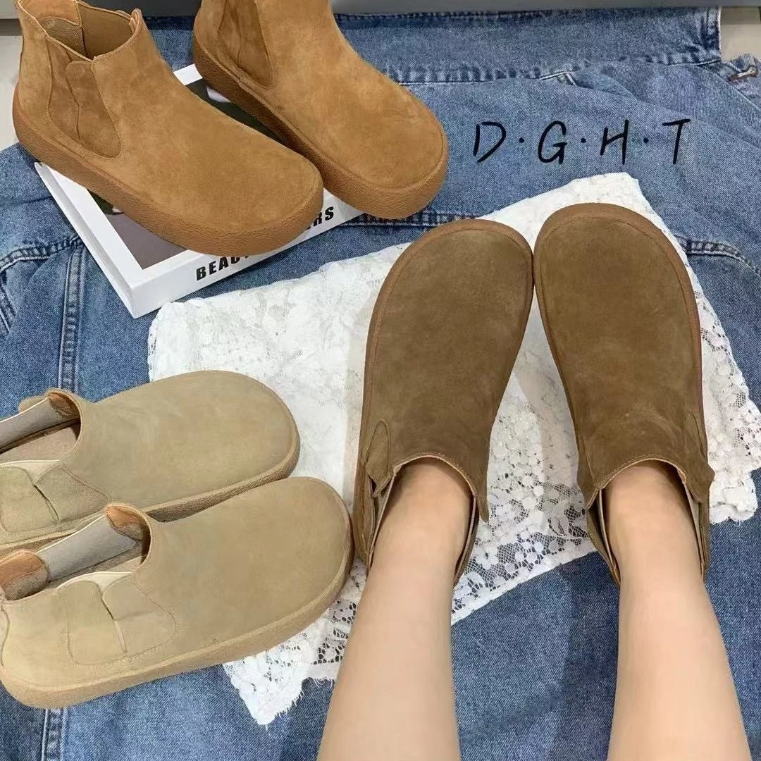 妃雪FX女款博肯豆豆乐福鞋防滑耐磨透气休闲网红百搭真皮