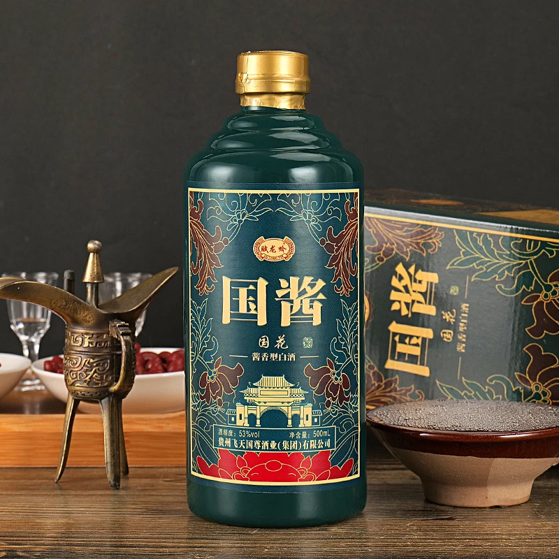 赋龙吟国酱国花酒 酱香型白酒53度500ml瓶