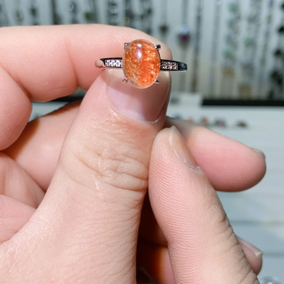 绿水晶戒指银S925镶嵌