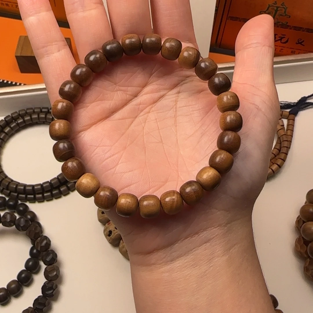 其他檀香木老山檀香焦糖横纹8.3×9×25颗