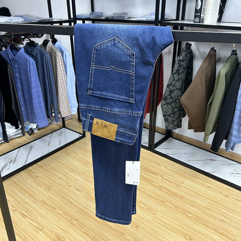 空调牛仔男裤舒适轻薄料春夏季修身直筒微弹长裤潮Y5T0247