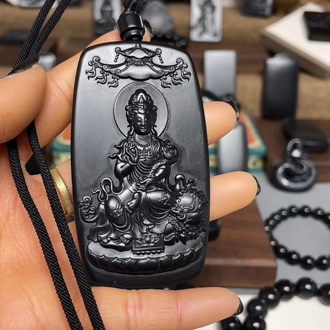 【闪购商品】和田玉（墨玉）吊坠(不含链)未镶嵌全****夹高羊脂