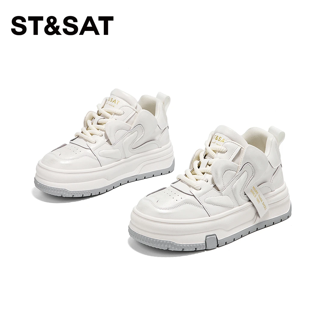 【竹影摇曳】星期六厚底增高休闲鞋2025新款百搭板鞋SSD1112U09