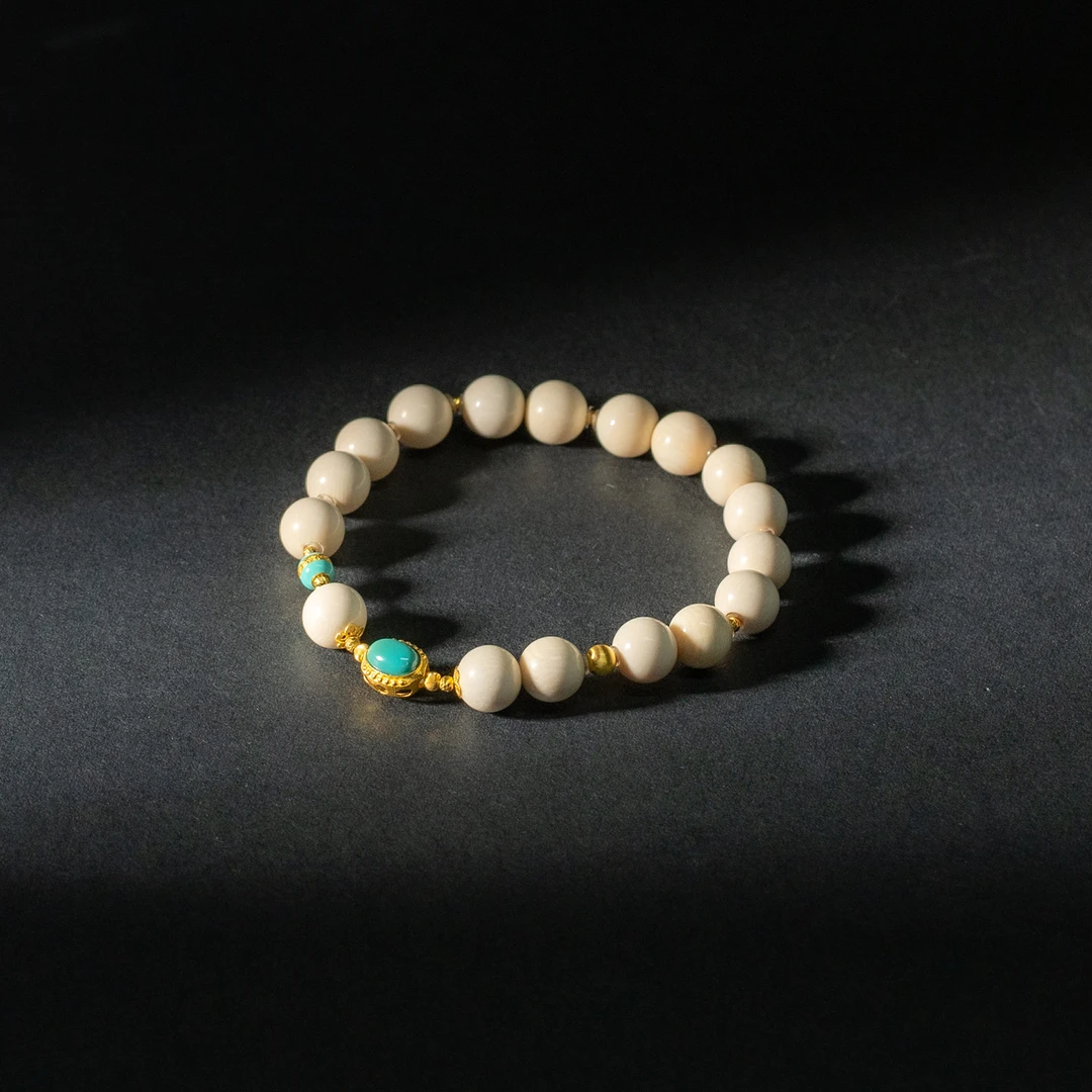 【世间臻宝】18K猛犸圆珠DIY手串/8m/Q1172/多样性发一件/5