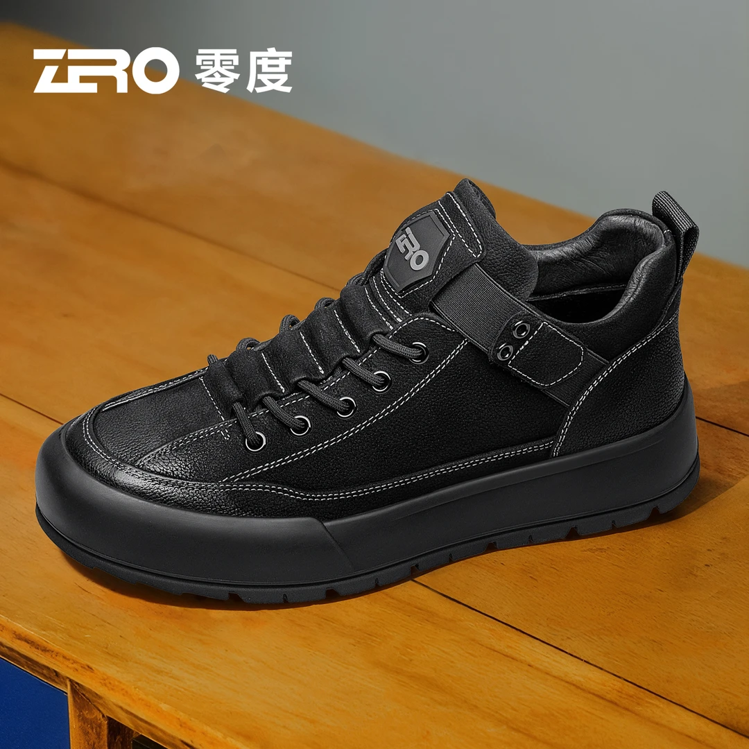 ZRO零度高帮休闲鞋2025冬季新款厚底防滑耐磨马丁靴时尚百搭男鞋