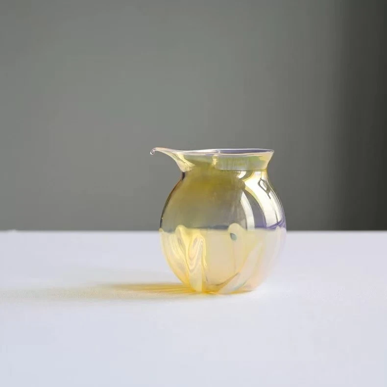 【海浪茶室】手工熏银奶白花公杯