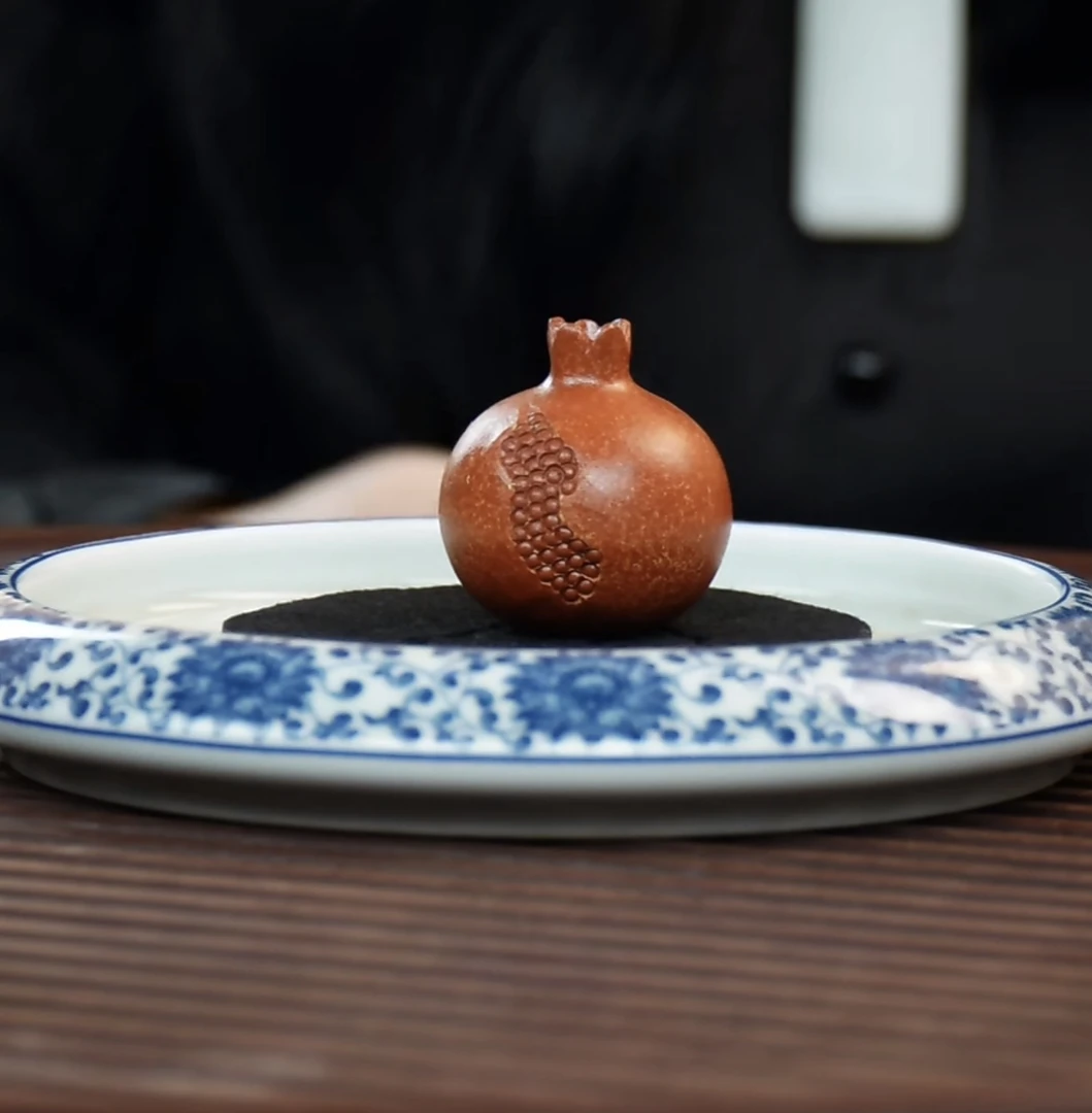 石榴香插 茶宠 粉浆段泥