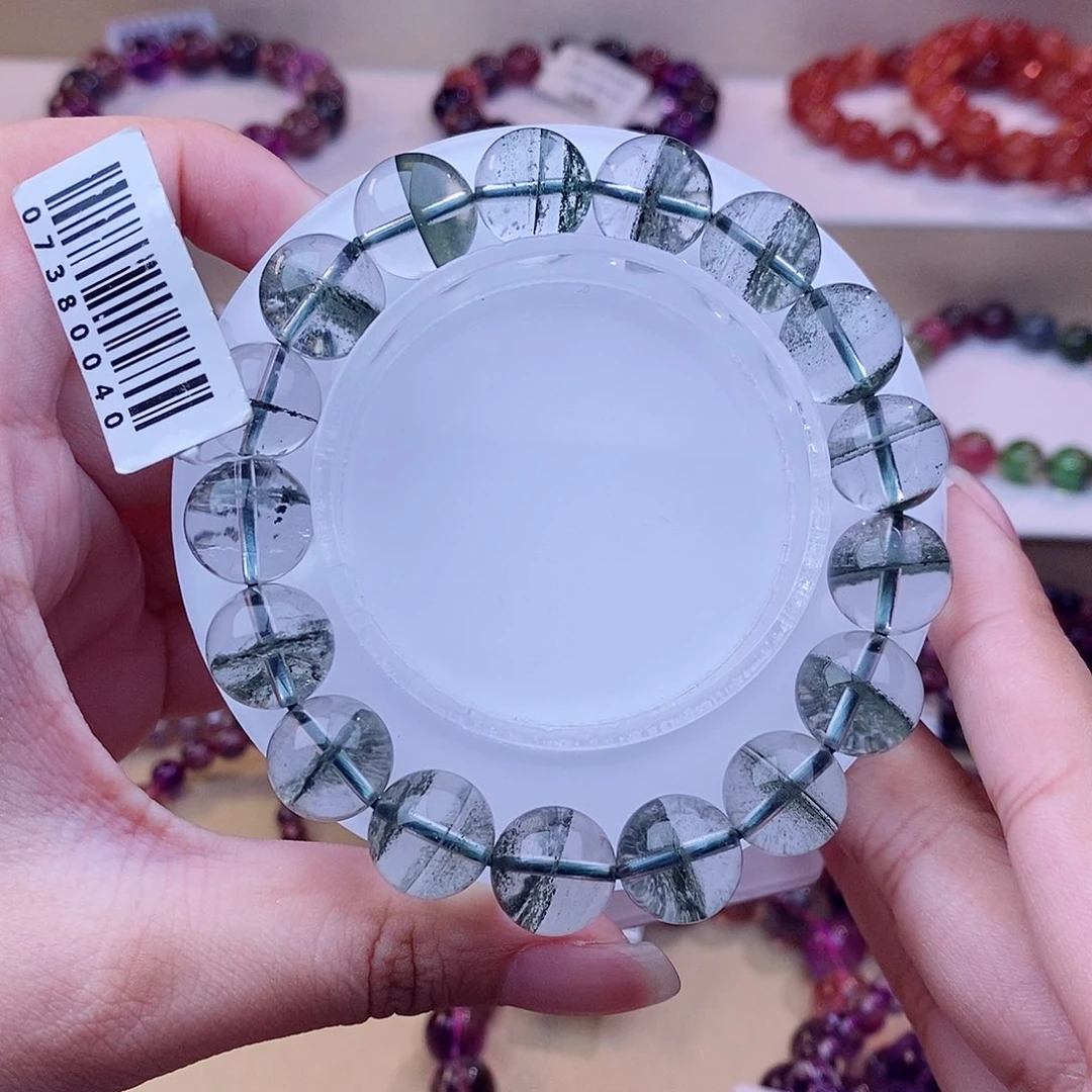 未镶嵌手链水晶千层绿幽灵12