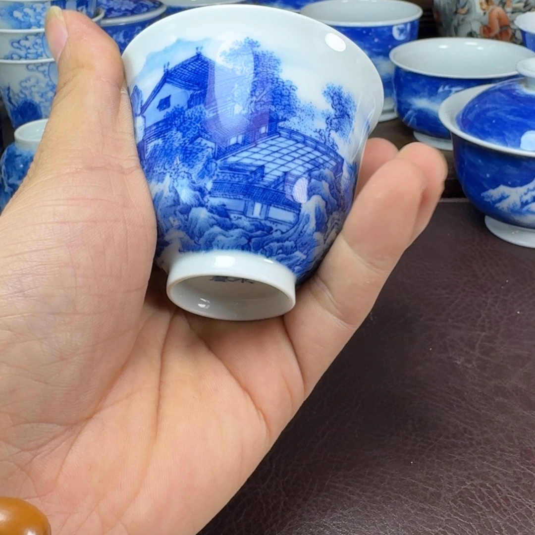 無***°瓷片当代景德镇陶瓷手绘茶具