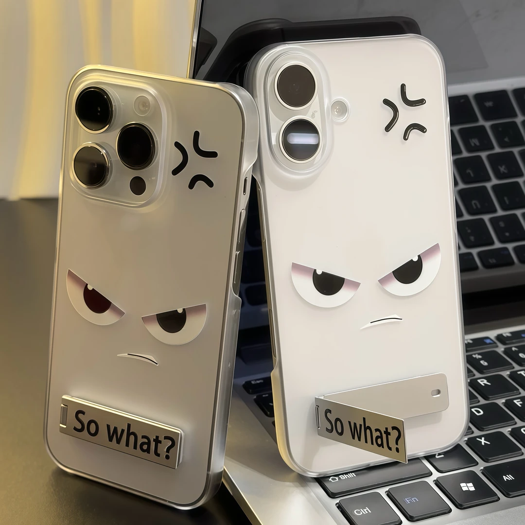 生气凶凶表情支架适用iPhone苹果16手机壳华为p70vivoppo小米15套