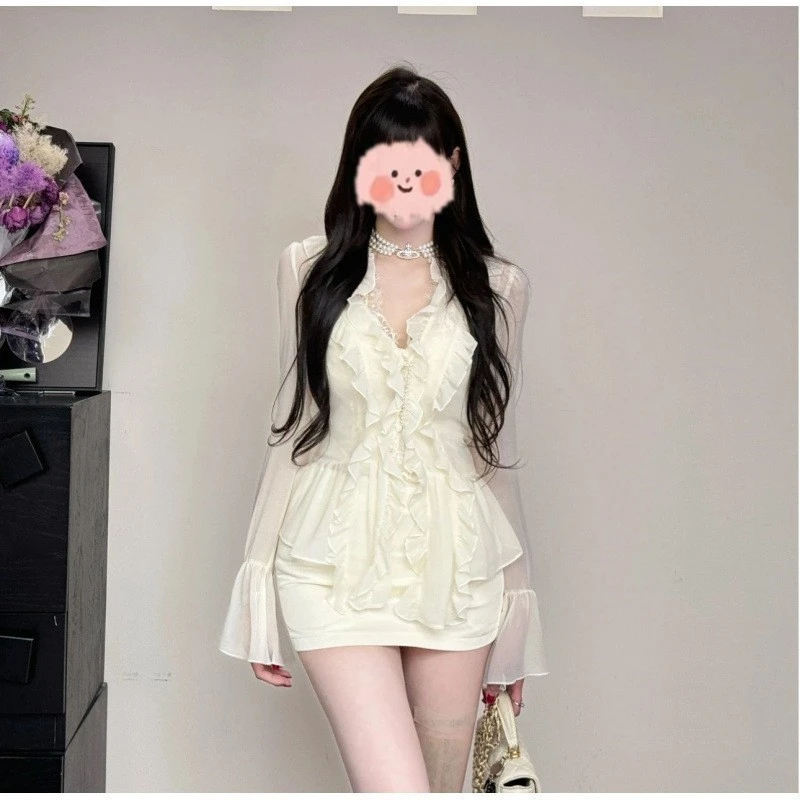 【美神降临】法式辣妹吊带韩系风显瘦时尚套装