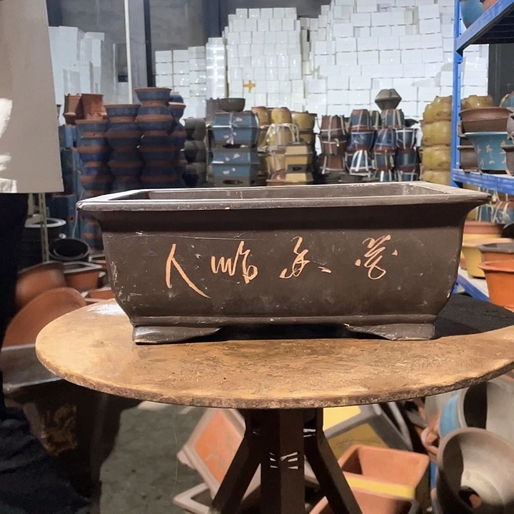 32棕色马槽花盆花盆