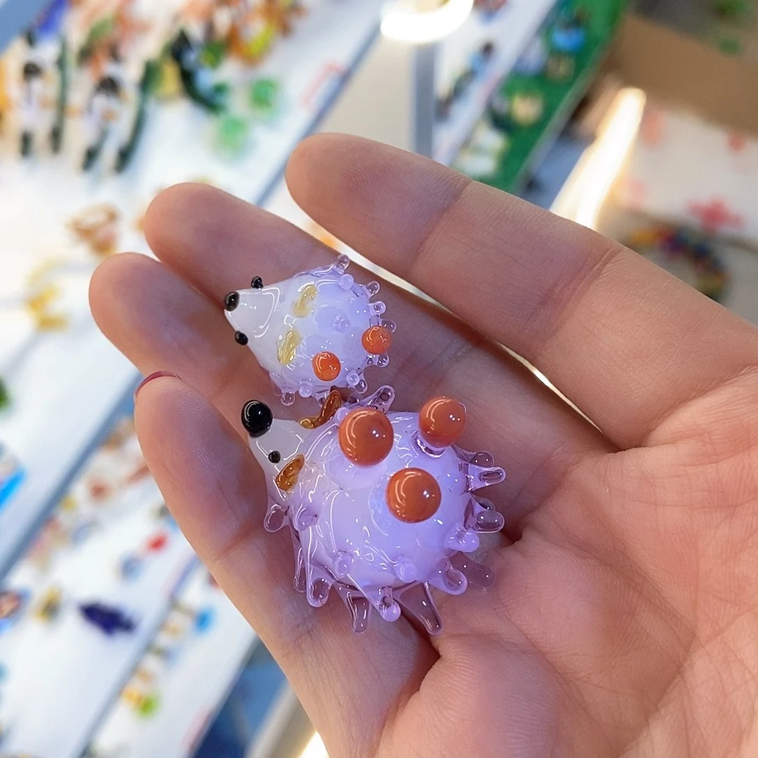 琉璃手工艺品刺猬