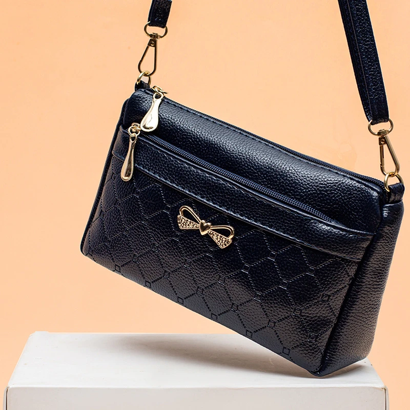 2025新款女包单肩斜挎包简约网红女士包包摆摊货源复古六层买菜包