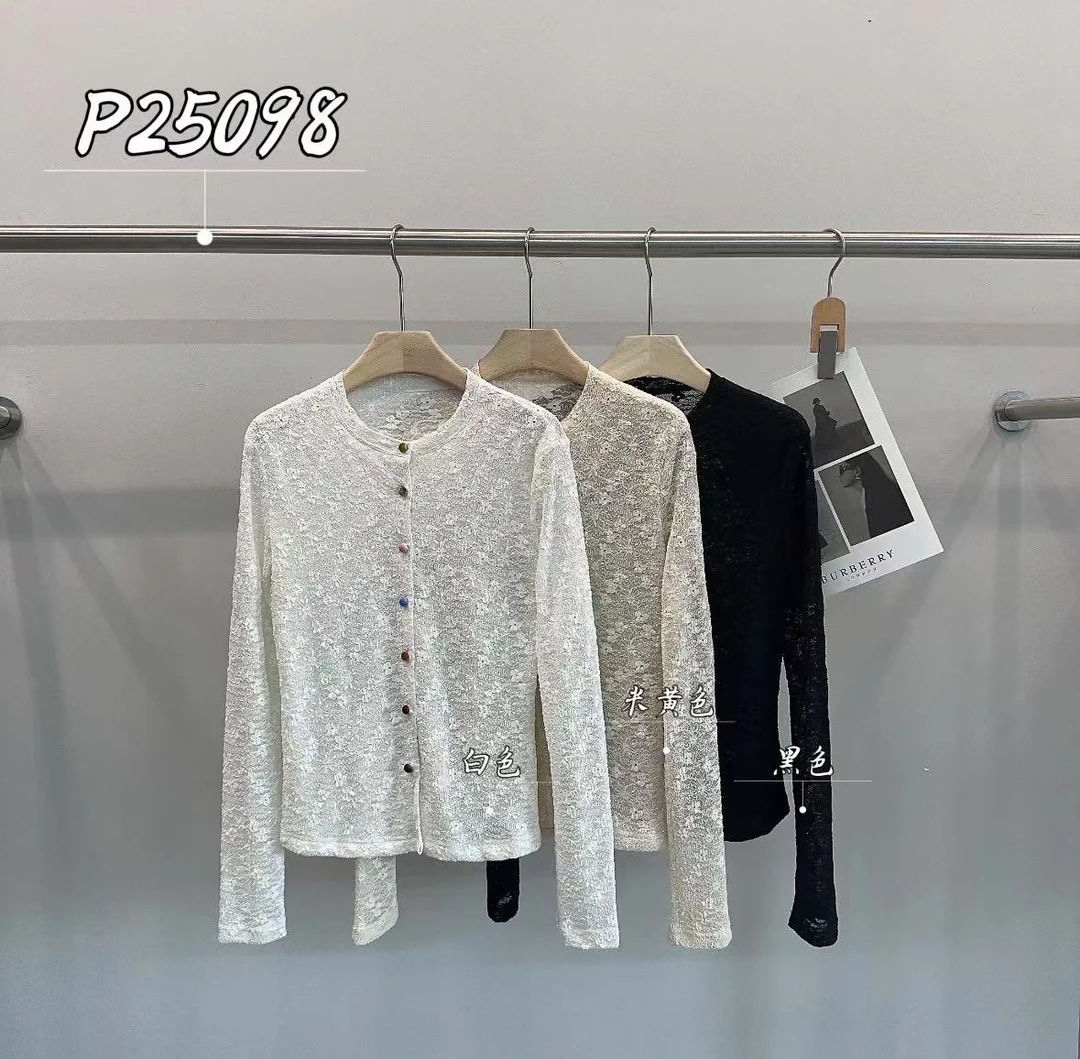 PPT轻奢精致蕾丝上衣 25098