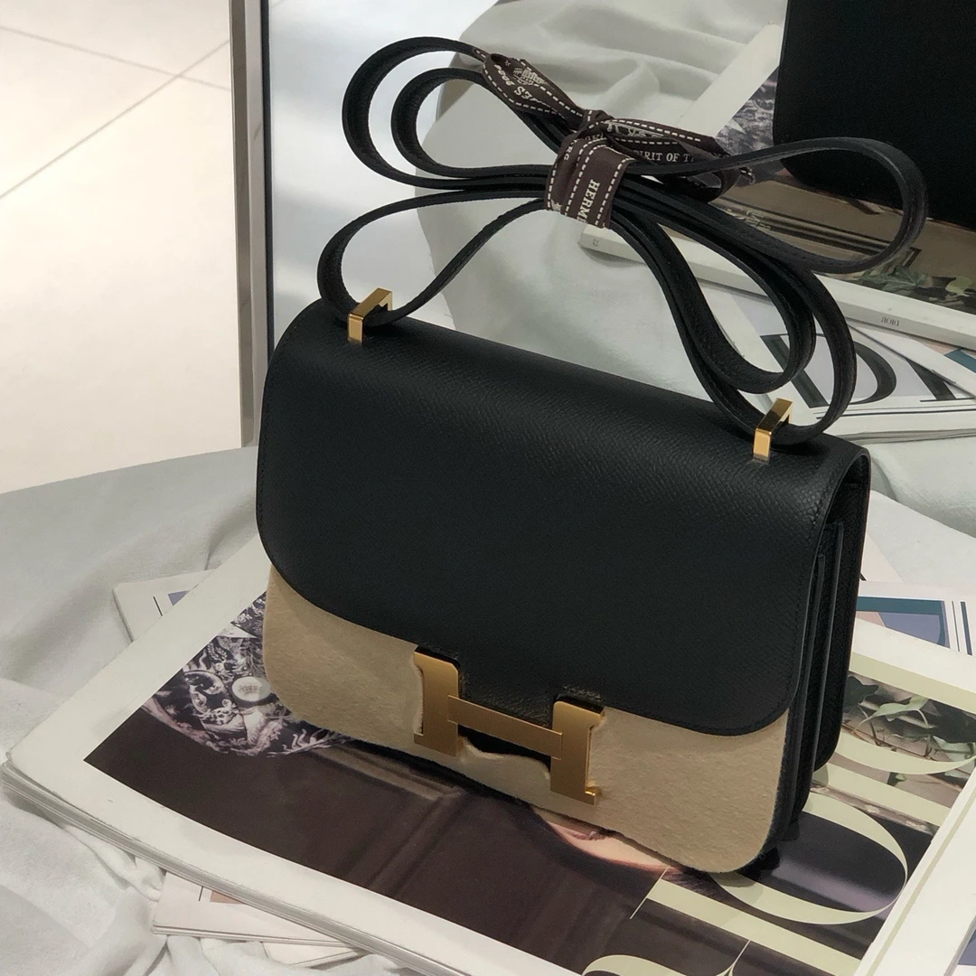 未使用 Hermes/爱马仕 全新 K刻 康康19 黑金 ep皮 9524