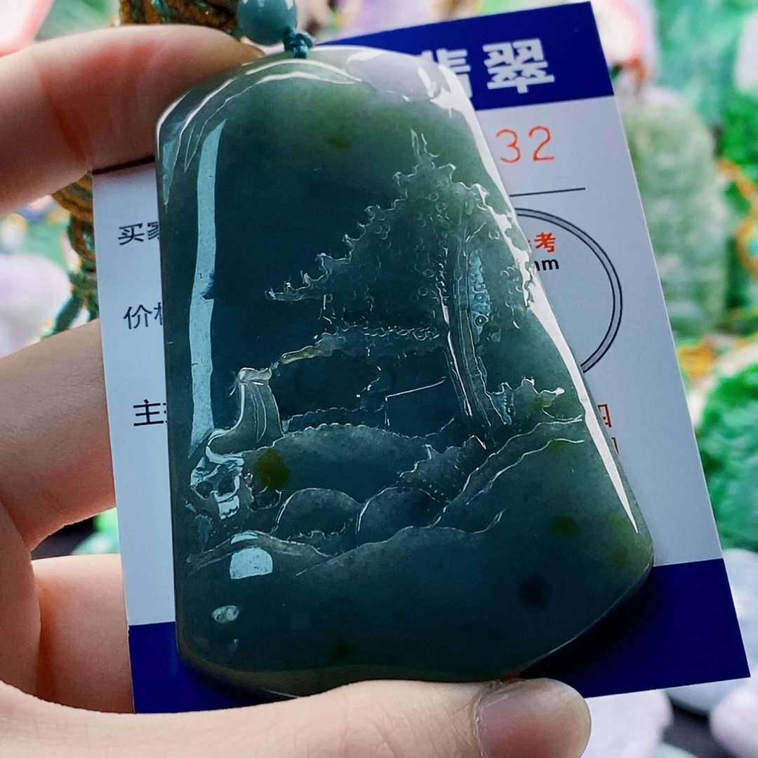 翡翠未镶嵌吊坠(不含链)