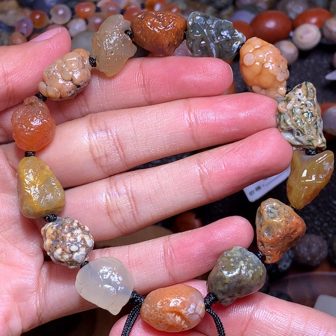 未镶嵌玛瑙/玉髓珠宝半成品