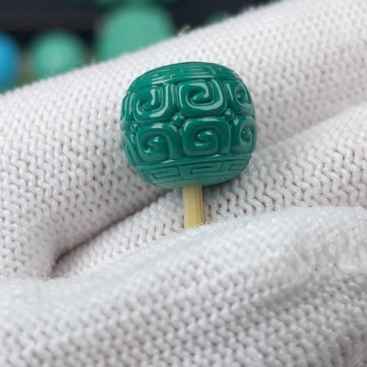 高瓷深绿13mm回纹老型