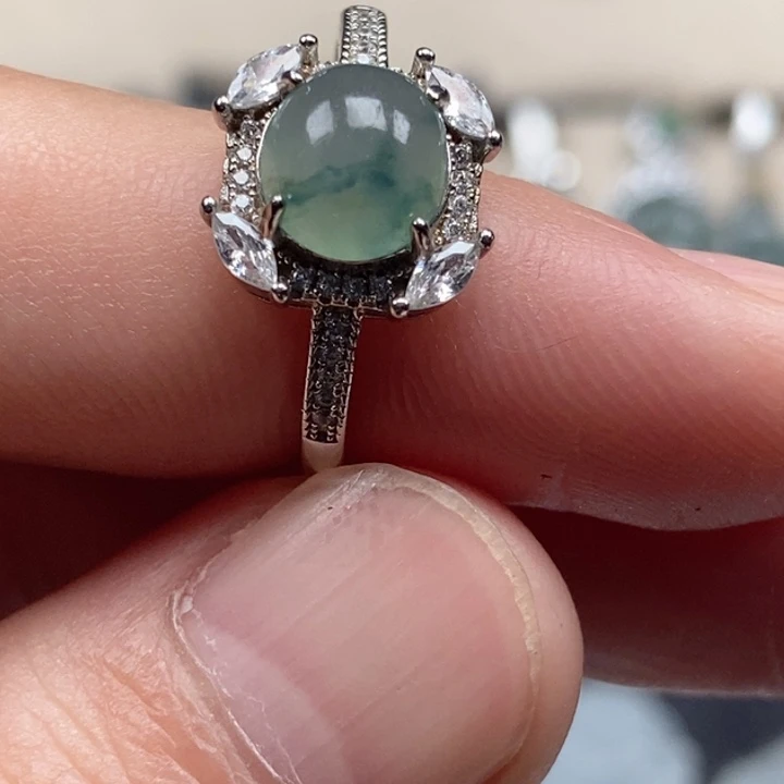 翡翠银S925镶嵌项链