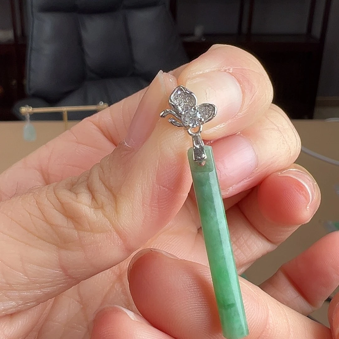 翡翠银S925镶嵌颈饰吊坠51