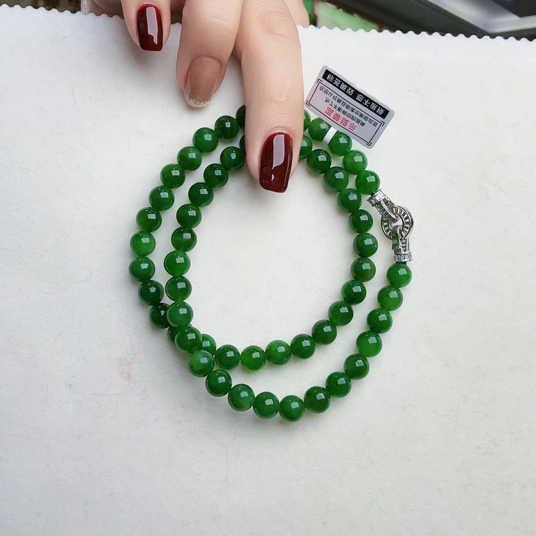 和田玉（碧玉）项链未镶嵌琳***活