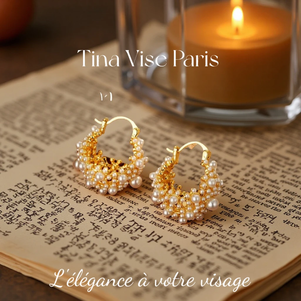 铜合金耳饰 A608《山竹画意》法⭐️ Tina Vise Paris 缇娜薇斯 耳钉