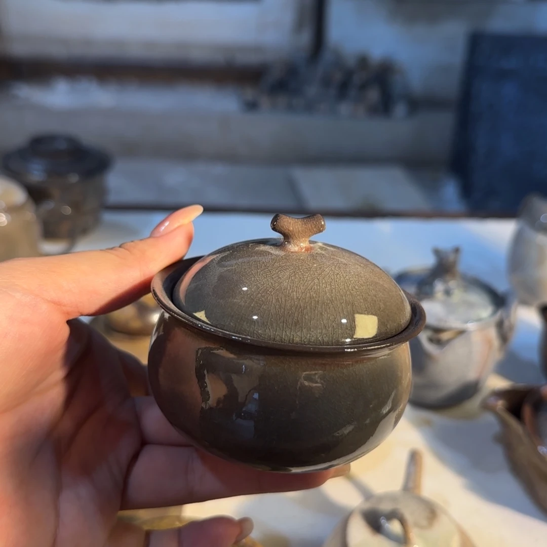 盖碗景德镇手作器皿了