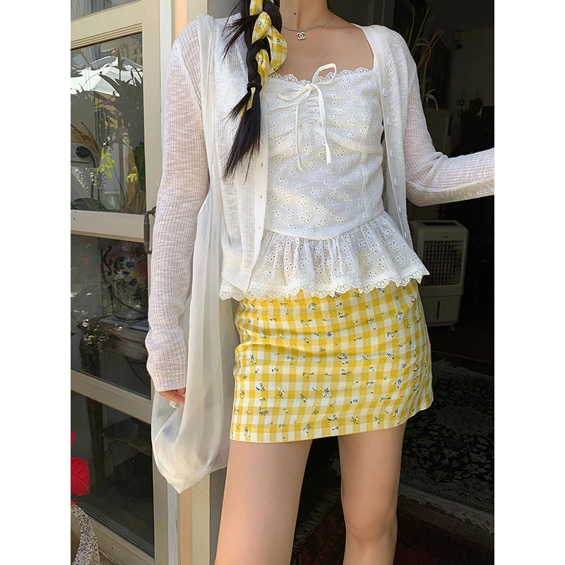 【HRG】春季亮色系碎花百搭短款半身裙251Y0874#