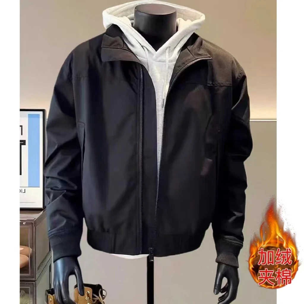 美式加厚棉服教练夹克外套冬季户外三防冲锋衣立领cleanfit飞行服