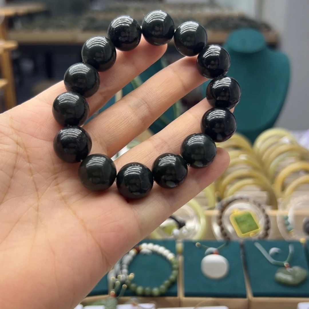 手链未镶嵌和田玉青玉卡16